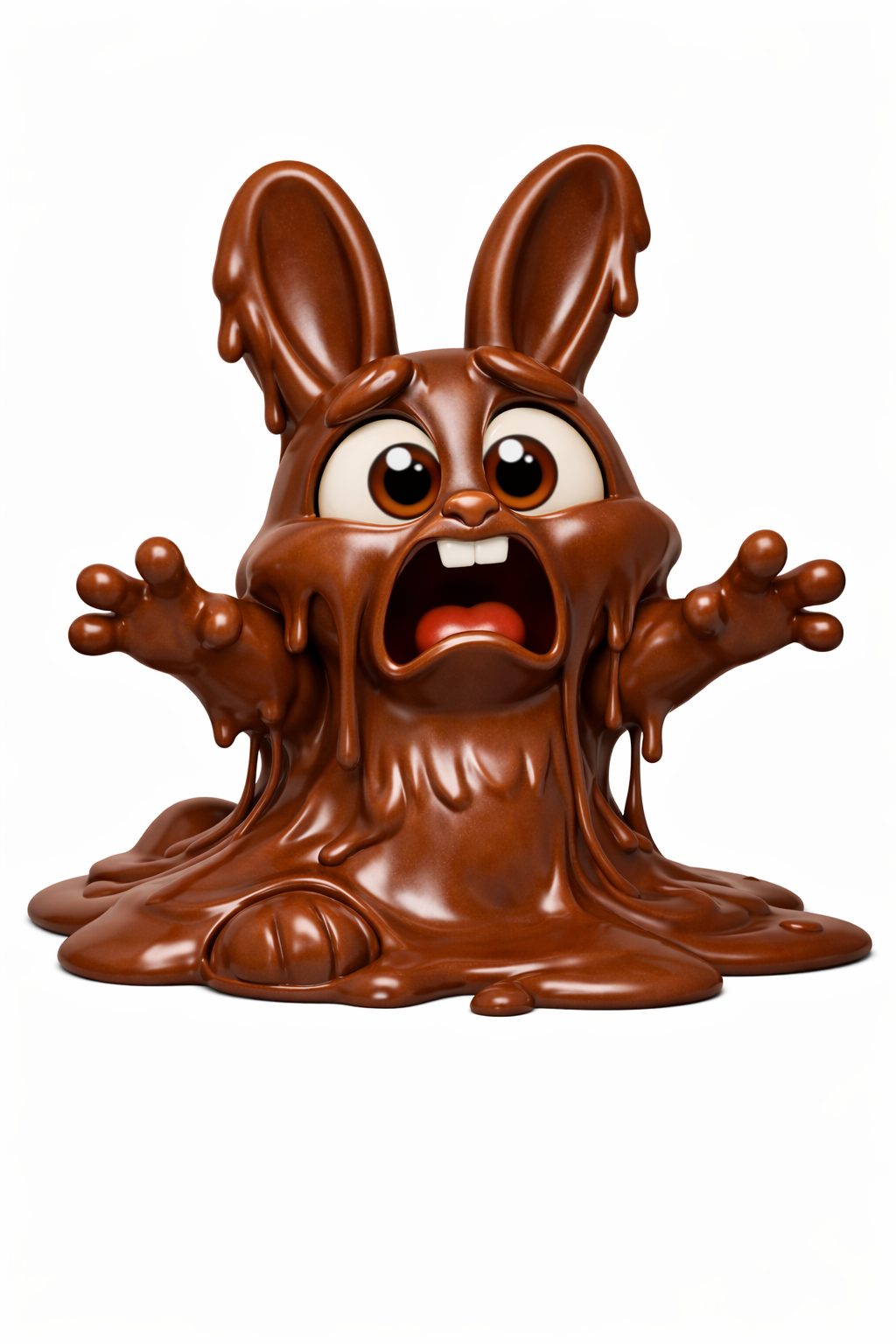Melting Easter Chocolate Bunny