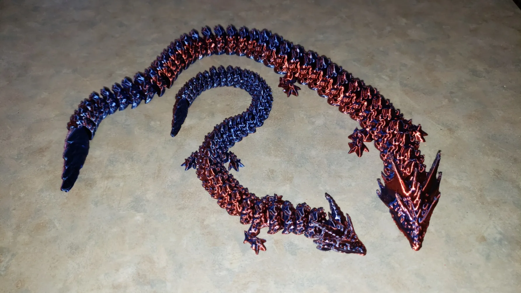 Flexi Night Dragon – Print‑in‑Place Articulated Model